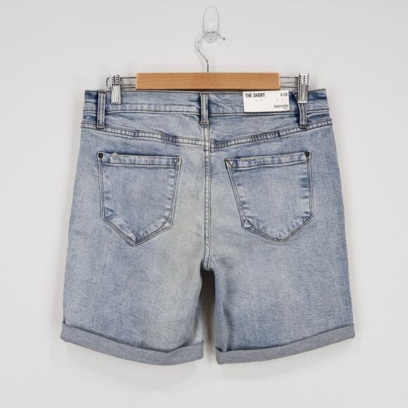 NWT Kensie The Short Mid Rise Double Roll Cuff Lithgow With Destruction 6/28 - Picture 2 of 9